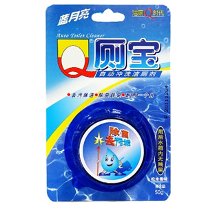 藍月亮Q廁寶50g（自動清潔、除菌辟臭、耐用(Use)一(One)月）